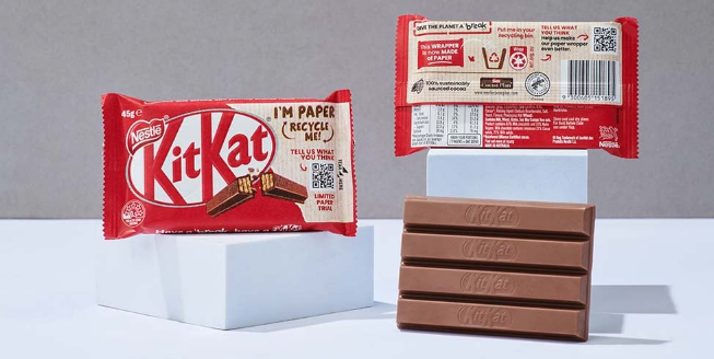 Nestlé’s KitKat introduces recyclable paper packaging as pilot test