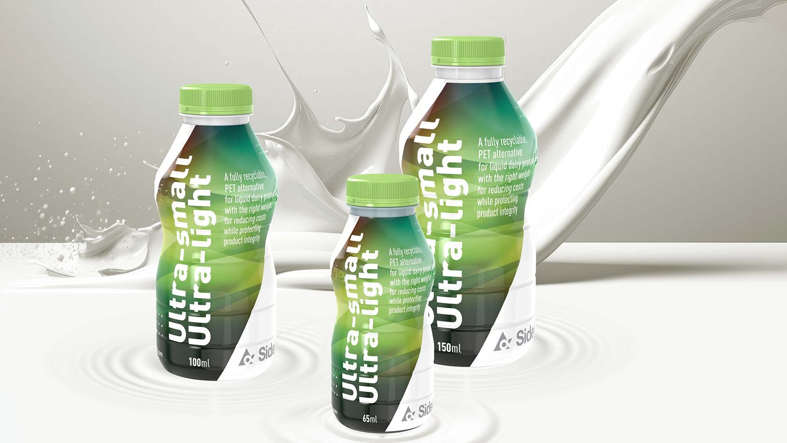 Sidel launches ultra-small and light PET bottles for liquid dairy products
