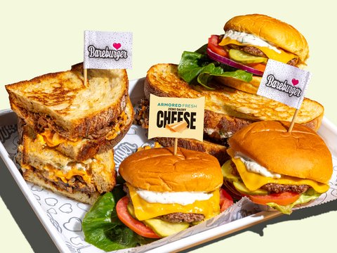 Armored Fresh launches oat milk cheddar cheese slices at Bareburger