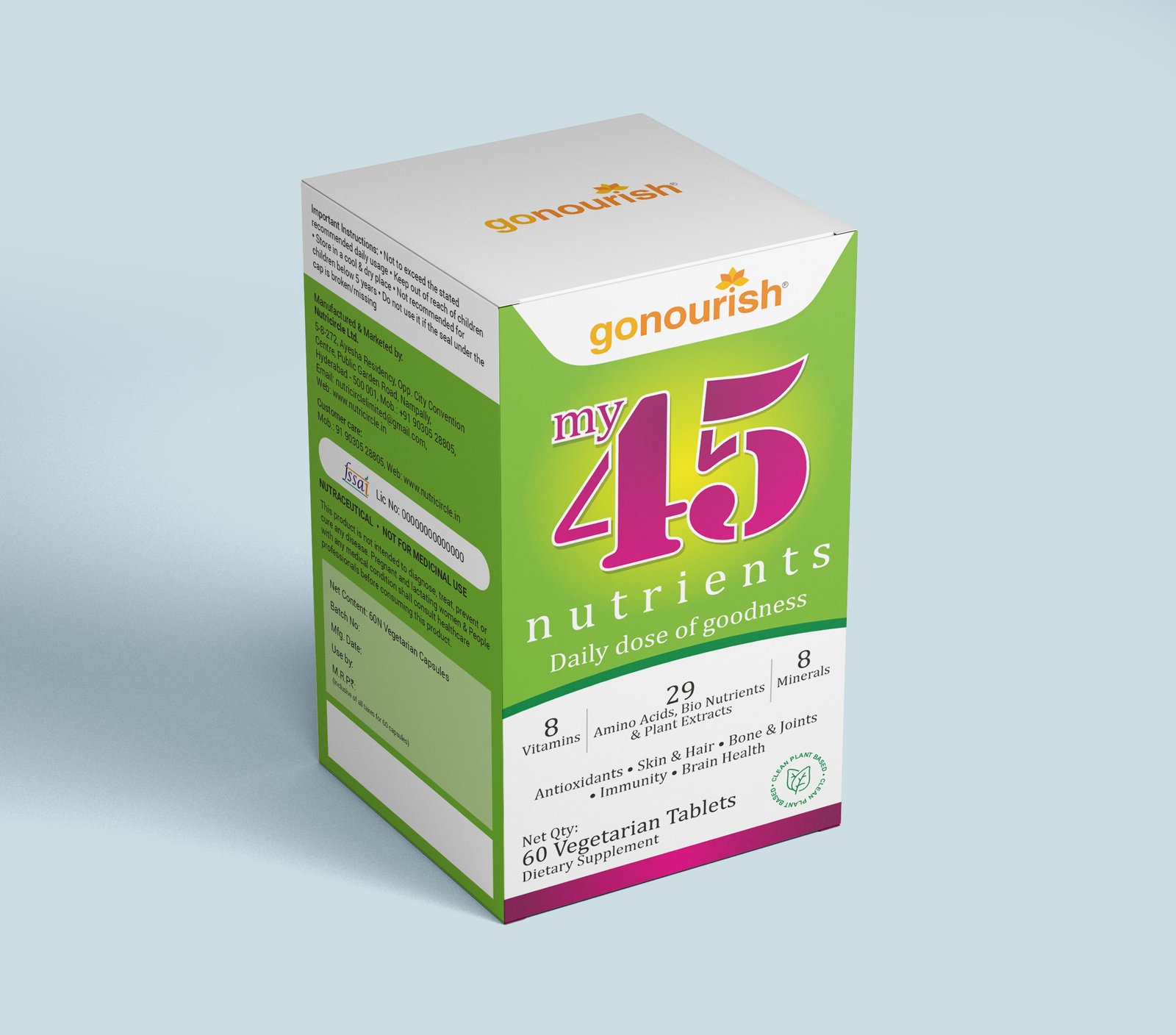 Nutricircle introduces health supplements My45NutrientsTM