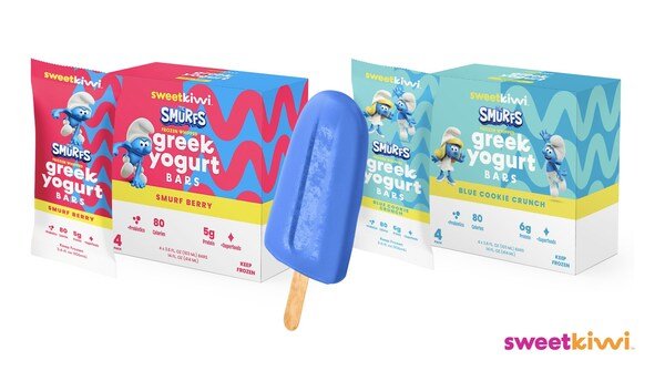 Sweetkiwi and The Smurfs collaborate to launch frozen Greek yogurt line