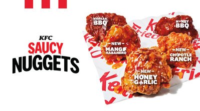 KFC debuts three new saucy nuggets flavours