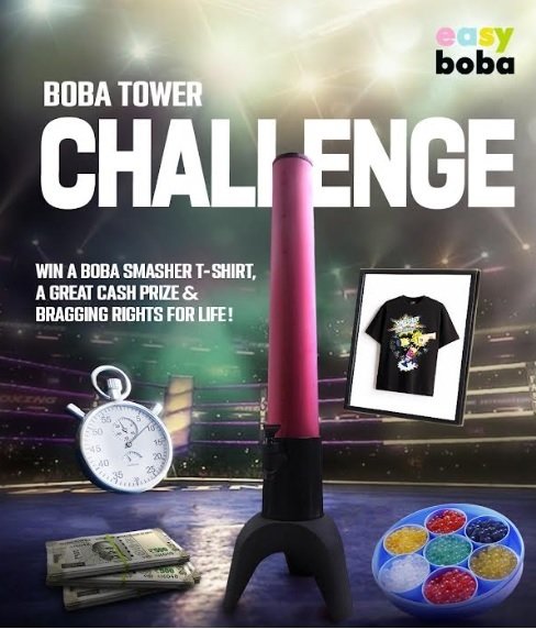 Bubble tea chain Easy Boba launches Boba Tower Challenge