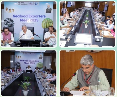 Union Minister Rajiv Ranjan Singh Chairs Seafood Exporters Meet 2025 in New Delhi