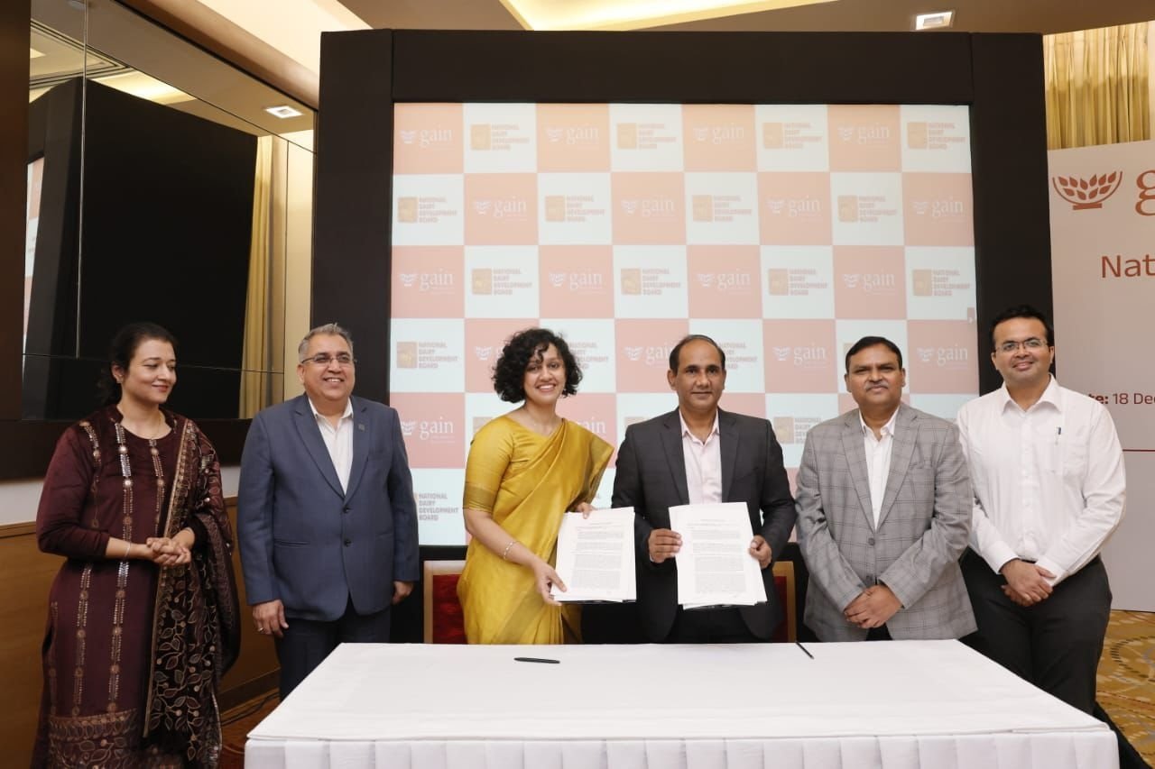 NDDB in MoU with GAIN over milk fortification