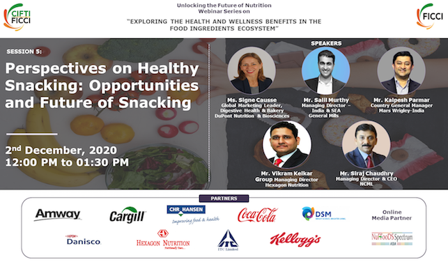 FICCI webinar on perspectives on healthy snacking: Opportunities and future of snacking