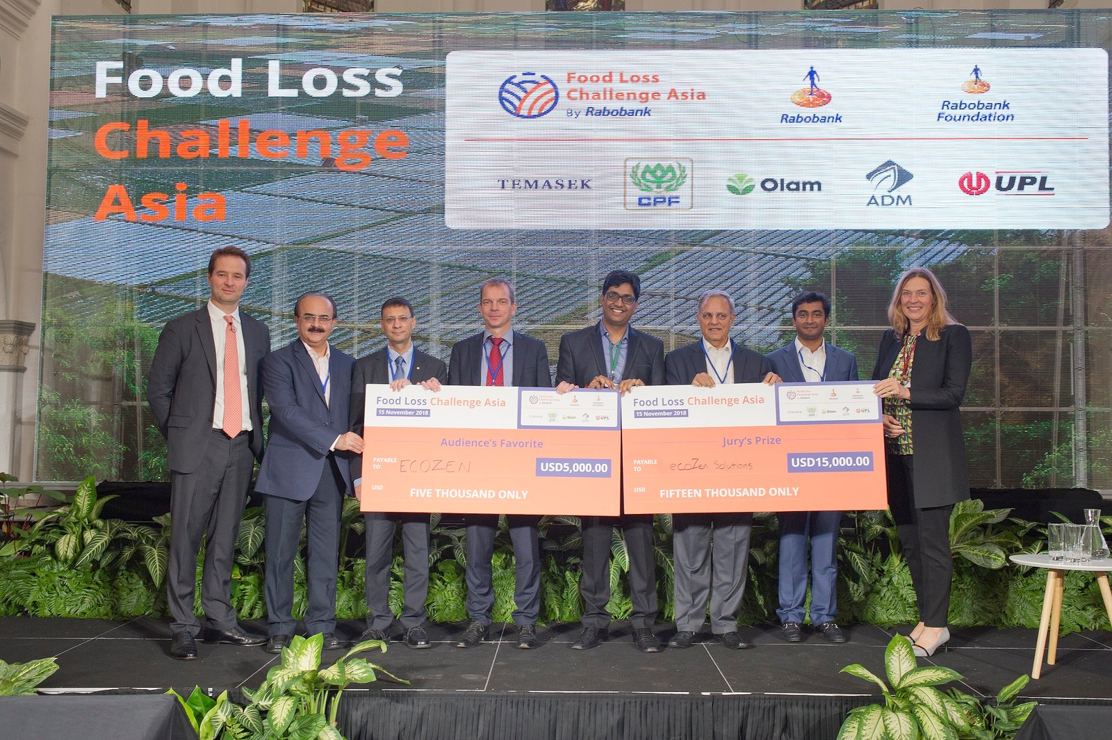 Ecozen wins Rabobank Food Loss Challenge Asia