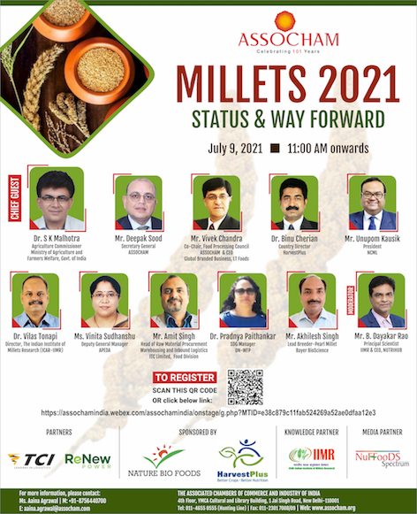 ASSOCHAM brings Virtual Session on Millets 2021: Status and Way Forward
