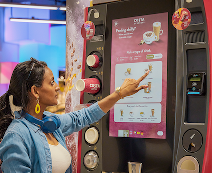 Costa Coffee rolls out world’s first integrated self-serve coffee machine