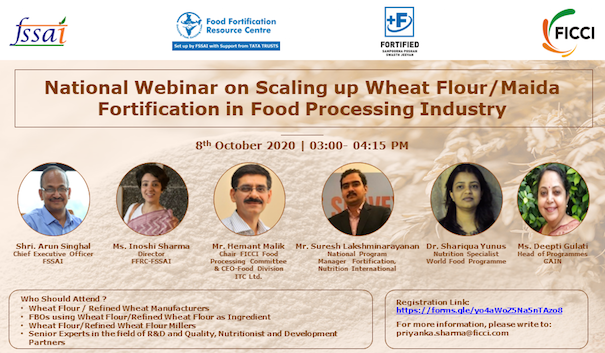 FICCI organizing interactive session to explore challenges and opportunities associated with Wheat Flour Fortification